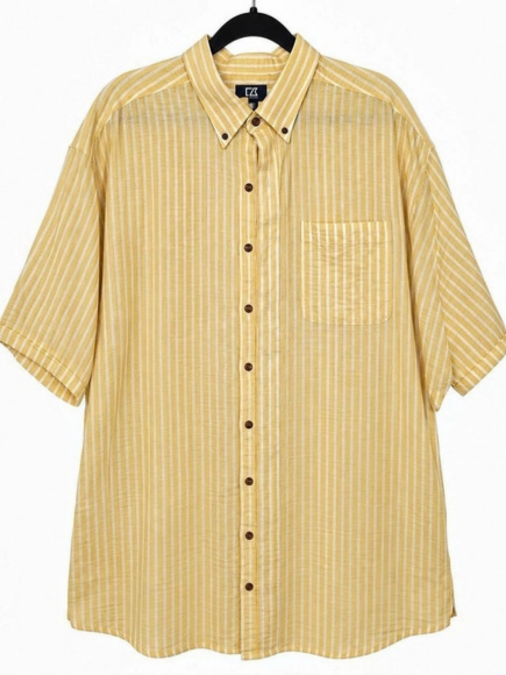 Cutter & Buck Stretch Oxford Stripe Short Sleeve Shirt Men's 3XT
